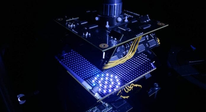 © Roarke Horstmeyer, Duke University Prototype microscope teaches itself settings for diagnosing malaria