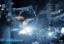 It’s been a busy decade in healthcare and it’s not slowing down Manager Technical Industrial Engineer working and control robotics with monitoring system software and icon industry network connection on tablet. AI, Artificial Intelligence, Automation robot arm