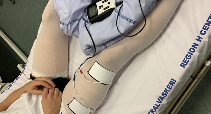 Preserving muscle mass in COVID-19 patients with electronic stockings