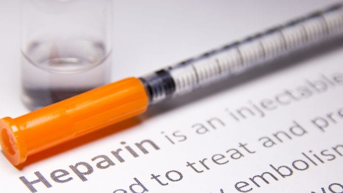 Heparin blood thinner medication