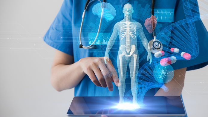 Medical technology concept. Electronic medical record. cancer screening