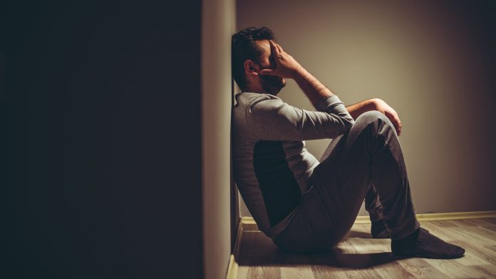 Depressive man psychedelic therapy
