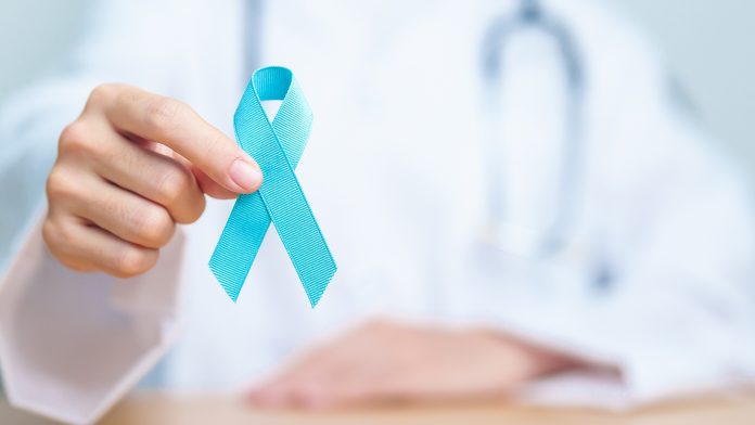 Blue,November,Prostate,Cancer,Awareness,Month,,Doctor,With,Blue,Ribbon
